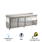 Balcao Frigorifico De Encosto GBFE-250 Aco Inox 220V - Gelopar