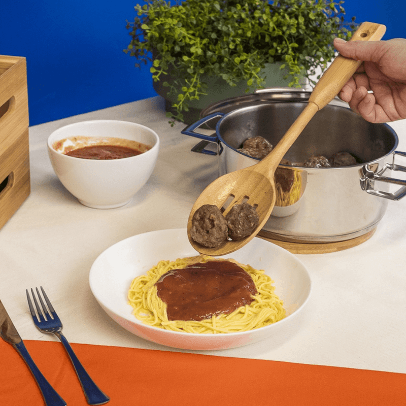 Colher Vazada De Bambu 35cm - Oikos