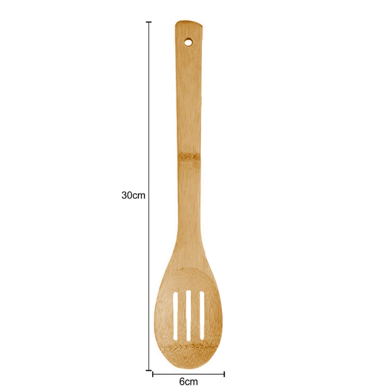 Colher Vazada De Bambu 35cm - Oikos