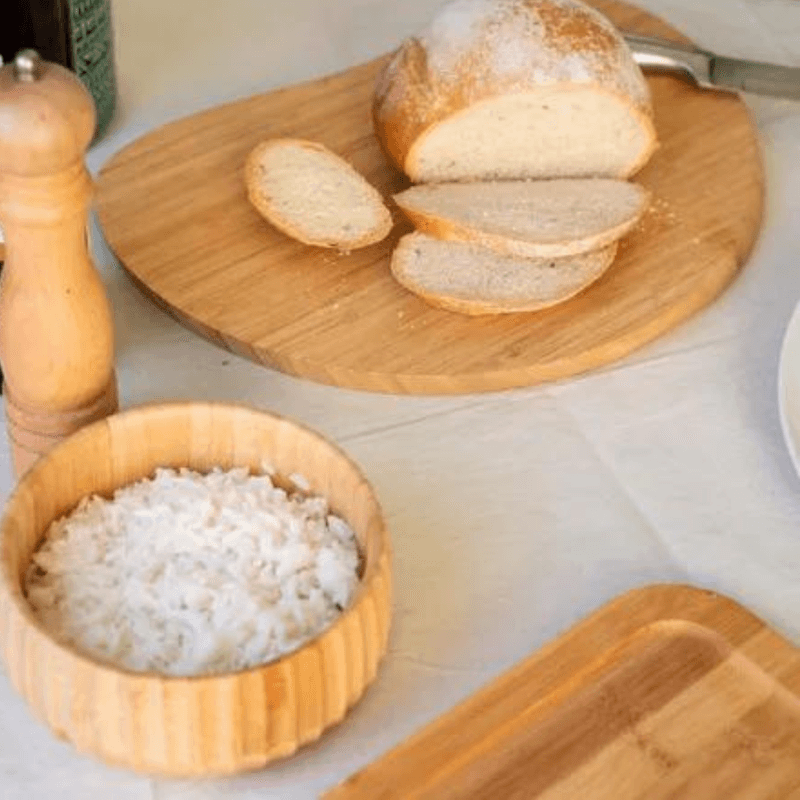 Bowl Canelado De Bambu 15cm Saladeira Objetos Natural - Oikos