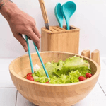 Bowl De Bambu Saladeira Grande Redondo 28cm Servir Saladas - Oikos