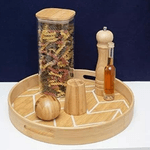 Bandeja Em Bambu Redonda 40cm - Oikos