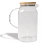 Jarra De Vidro Com Tampa De Bambu 1-2l - Oikos