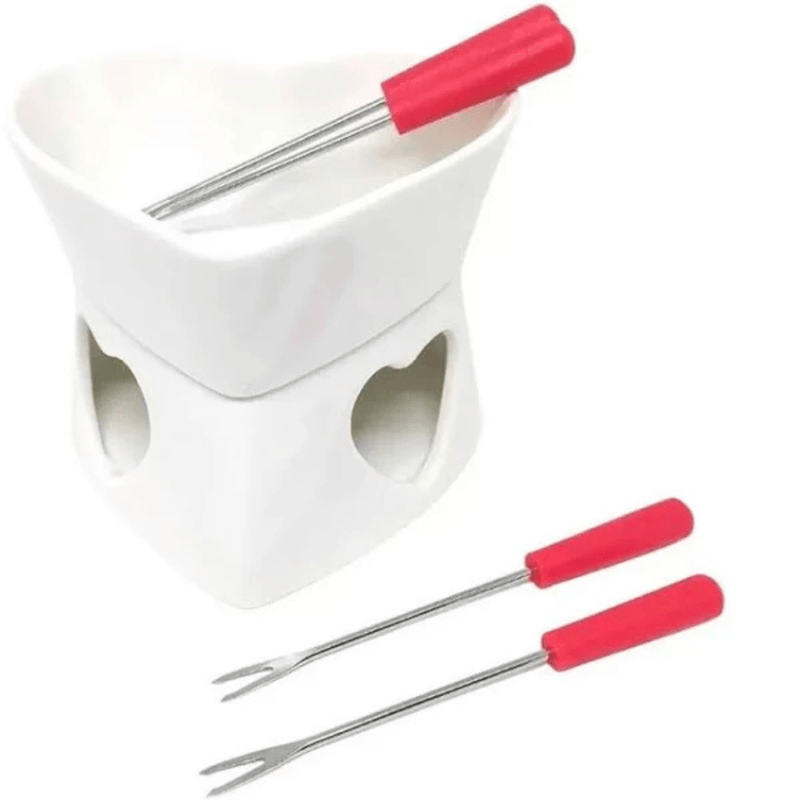 Conjunto de Fondue Branco 7 Pecas Hauskraft Herstal