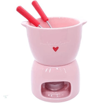 Fondue 4 pecas aspen rosa 350ml LYOR