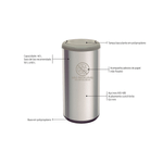 Lixeira com Tampa Cinza Basculante em Inox 40L - TRAMONTINA