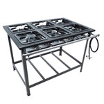 Fogao industrial 6 Bocas Alta Pressao Gold 40x40 Cefaz