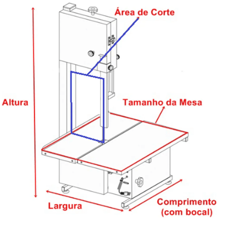 Serra Fita Mesa Movel Junior II Motor 1-2CV TK500 Bivolt Tropikal