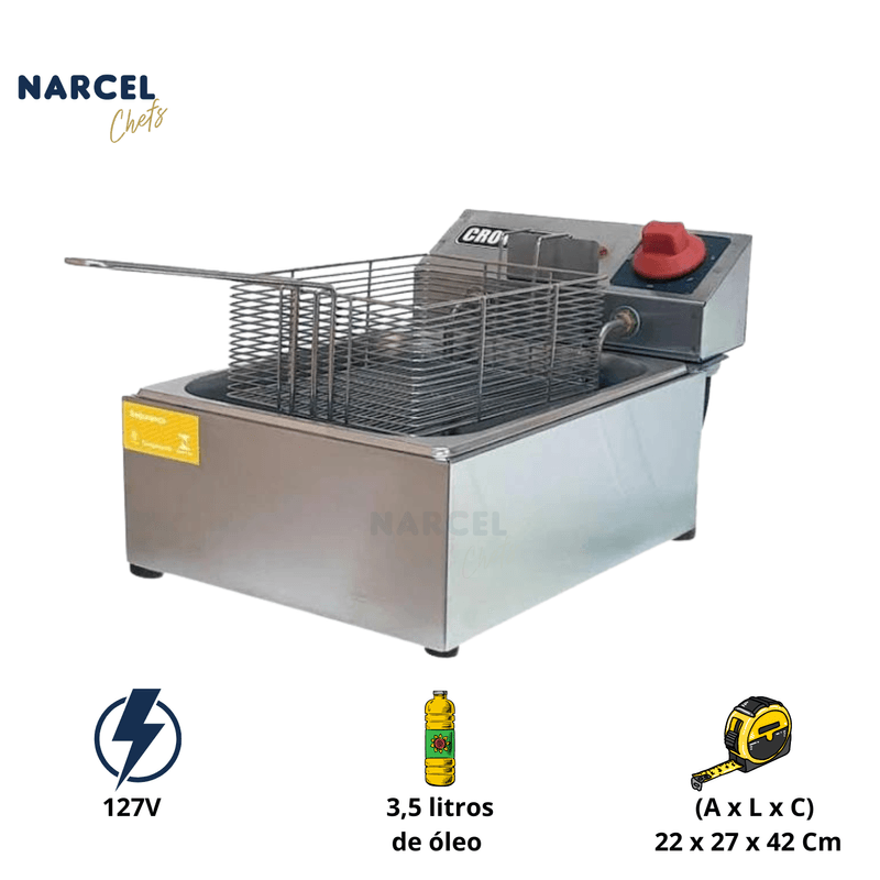 Fritadeira Eletrica 3-5 Litros FB1D Compacta 220V Croydon