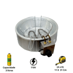 Tacho Eletrico 3 Litros Stevan Metal Compacto Em Aluminio 1600W