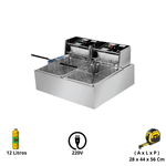 Fritadeira De Mesa Eletrica Stevan Metal 12 Litros 220V FZL12