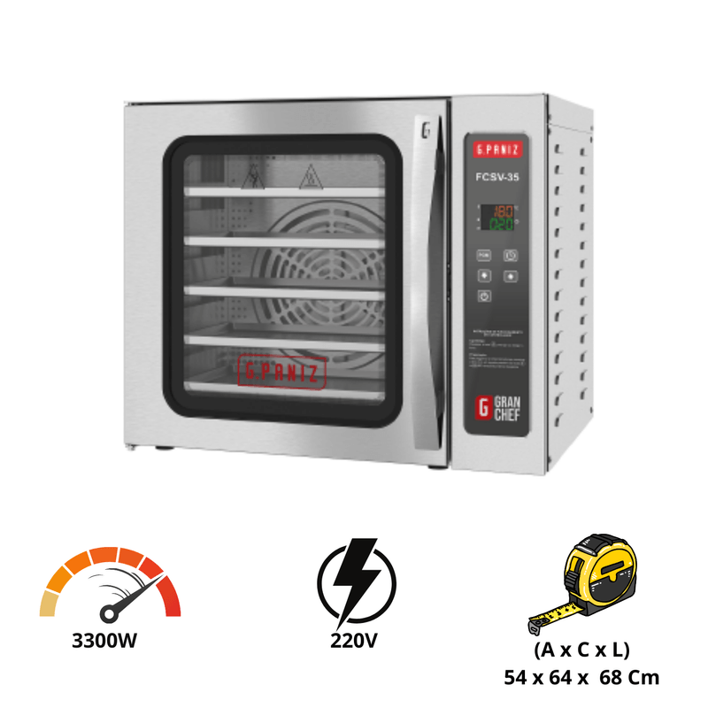 -Forno Conveccao 35x35Cm Sem Vapor 220V FCSV-35 G-Paniz
