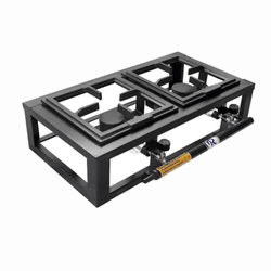 Fogão Industrial MR Fogões 2 Bocas Alta Pressão 20x20 De Mesa