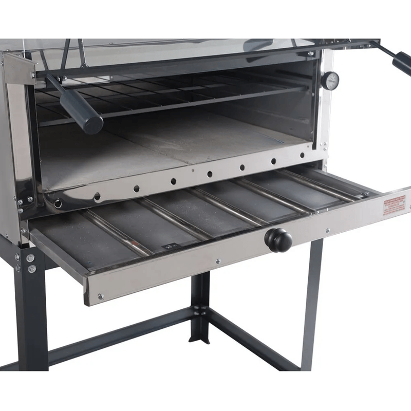 Forno de Pizza Industrial a Gas Refratario 80x60cm Inox MR Fogoes