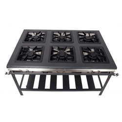 Fogão com 6 bocas 40x40 - METAL BREY