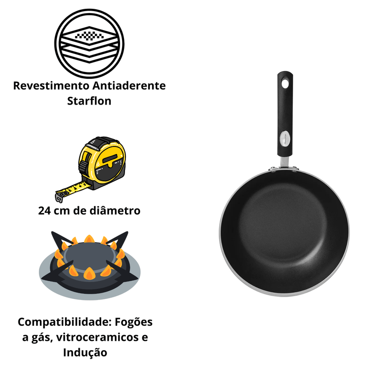 Frigideira Profissional Tramontina 28cm Aluminio Saltear 20883028