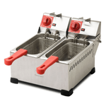 Fritadeira Eletrica Industrial 2 Cubas 4L 127V Marchesoni F-1-421
