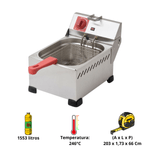 Fritadeira Eletrica Industrial 6L 220V Marchesoni F-1-602
