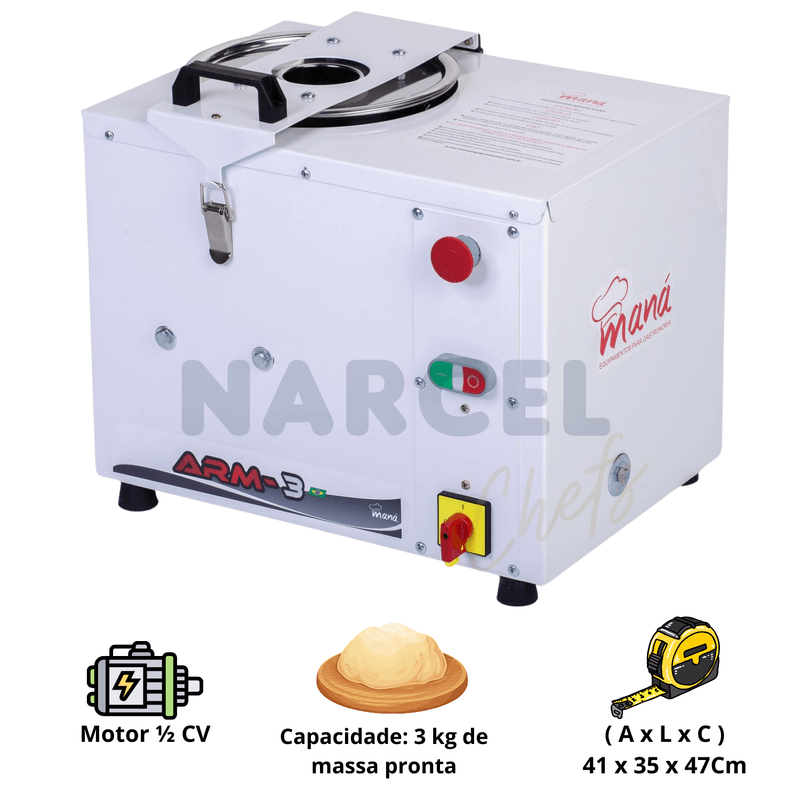 Amassadeira Rapida 3Kg Mana ARM03 Profissional Bivolt 1-2CV