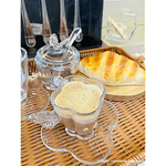 Conjunto 4 Xicaras Cafe Vidro com Pires Butterfly 80ml Wolff