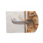 Conjunto para Queijo com Tabua de Pedra Faca Inox Agata Wolff