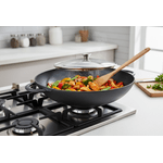 Panela Wok de Ferro com Tampa de Vidro N36 - MTA