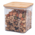 Pote de Plastico com Tampa de Bambu 900ml - OIKOS