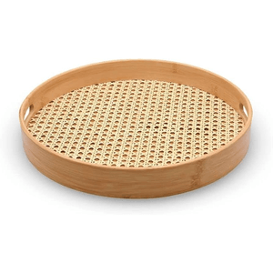Bandeja Redonda de Bambu - OIKOS