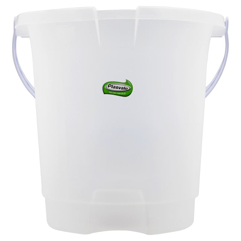 Balde de Plastico Transparente 16L - PLASVALE