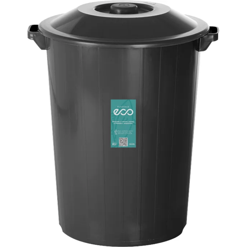 Lixeira Ecologica com Tampa 35L - PLASVALE