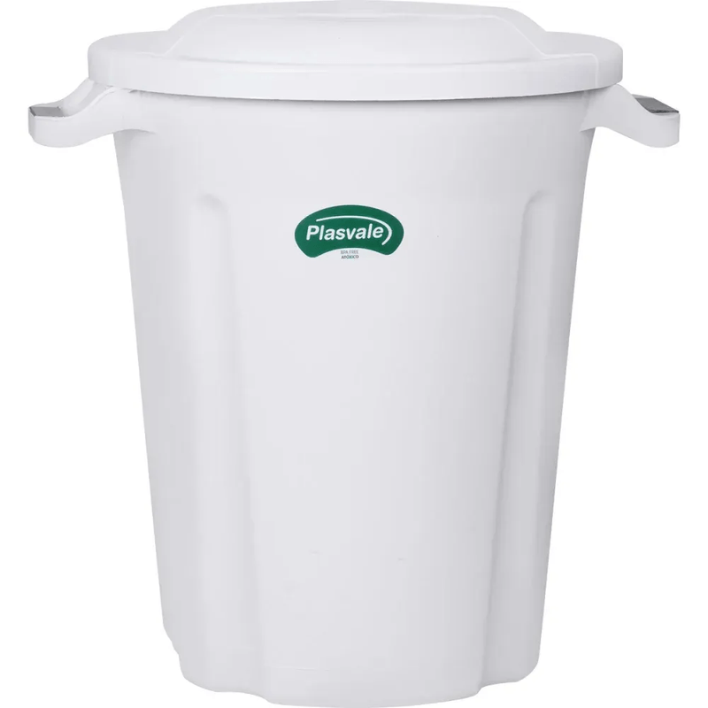 Lixeira Branca Ecologia com Tampa 35L - PLASVALE