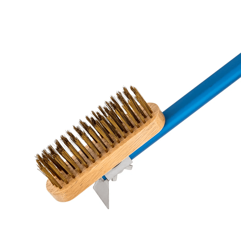 Escova para Limpeza de Forno com Raspadora com Cabo Azul 170cm - WECK