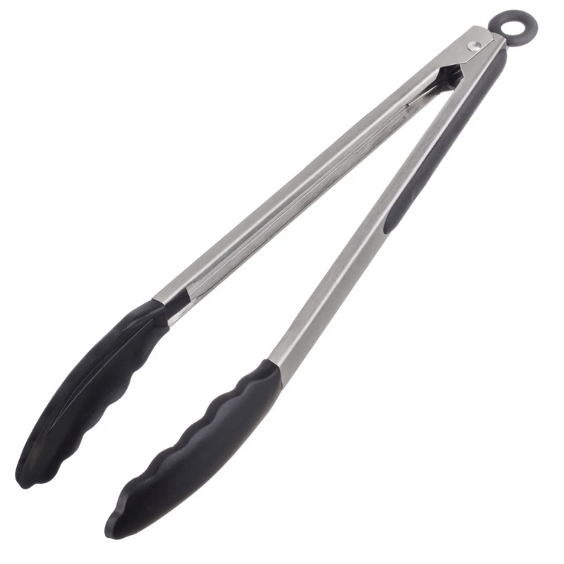 Pegador de Inox com Ponta de Silicone Preto 30cm - WECK