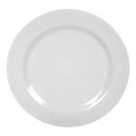 Prato Plastico Raso Melanine Branco 25cm - Yangzi