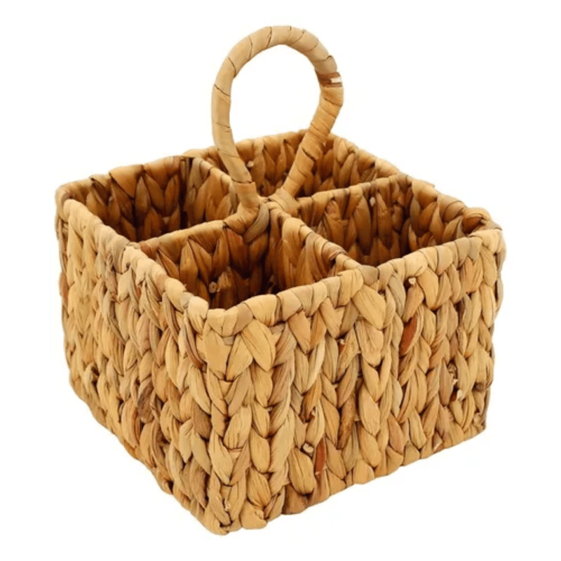 Porta Talher Seagrass Natural 20x20x25cm - Yangzi