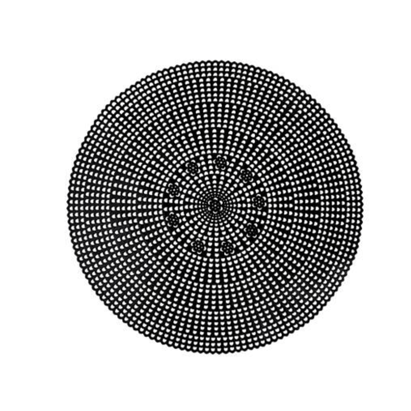 Lugar Americano Macrome Fosco Preto - Yangzi